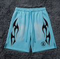 Hellstar Flame Fleece Sweat Shorts