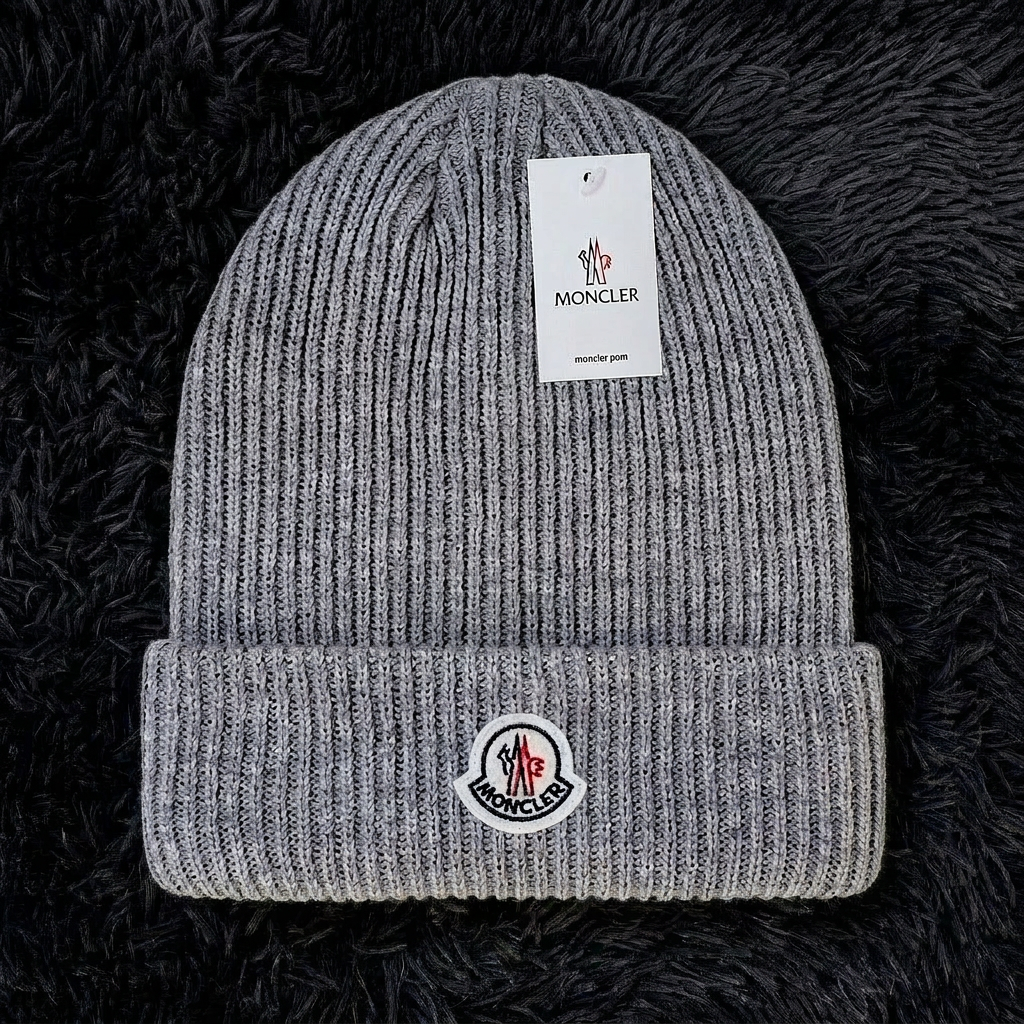 Moncler Wool Logo Patch Beanie