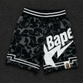 BAPE Grey Camo Athletic Shorts