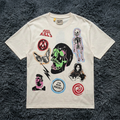 Gallery Dept. Cream "Art That Kills" Multi-Graphic Sticker T-Shirt