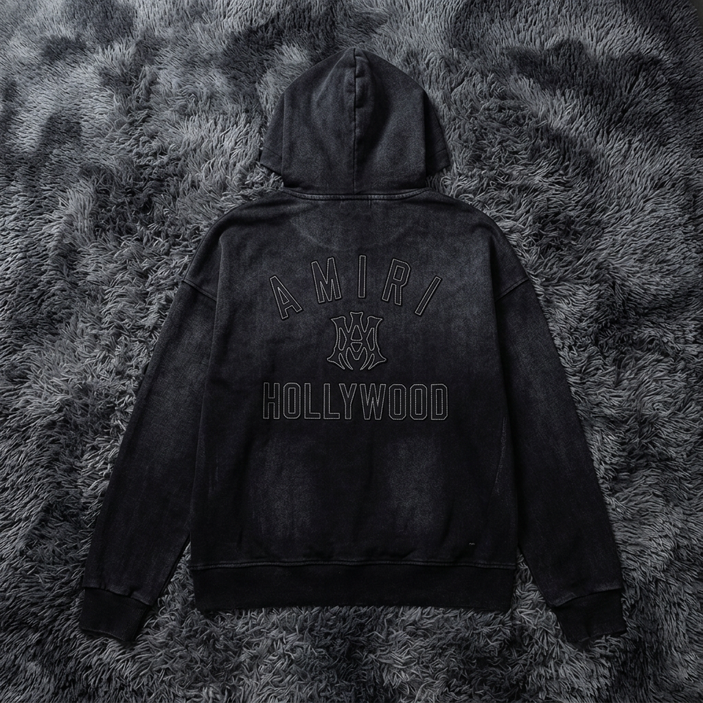Amiri MA Core Logo Washed Pullover Hoodie
