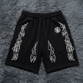 Hellstar Classic Flame Graphic Sweat Shorts