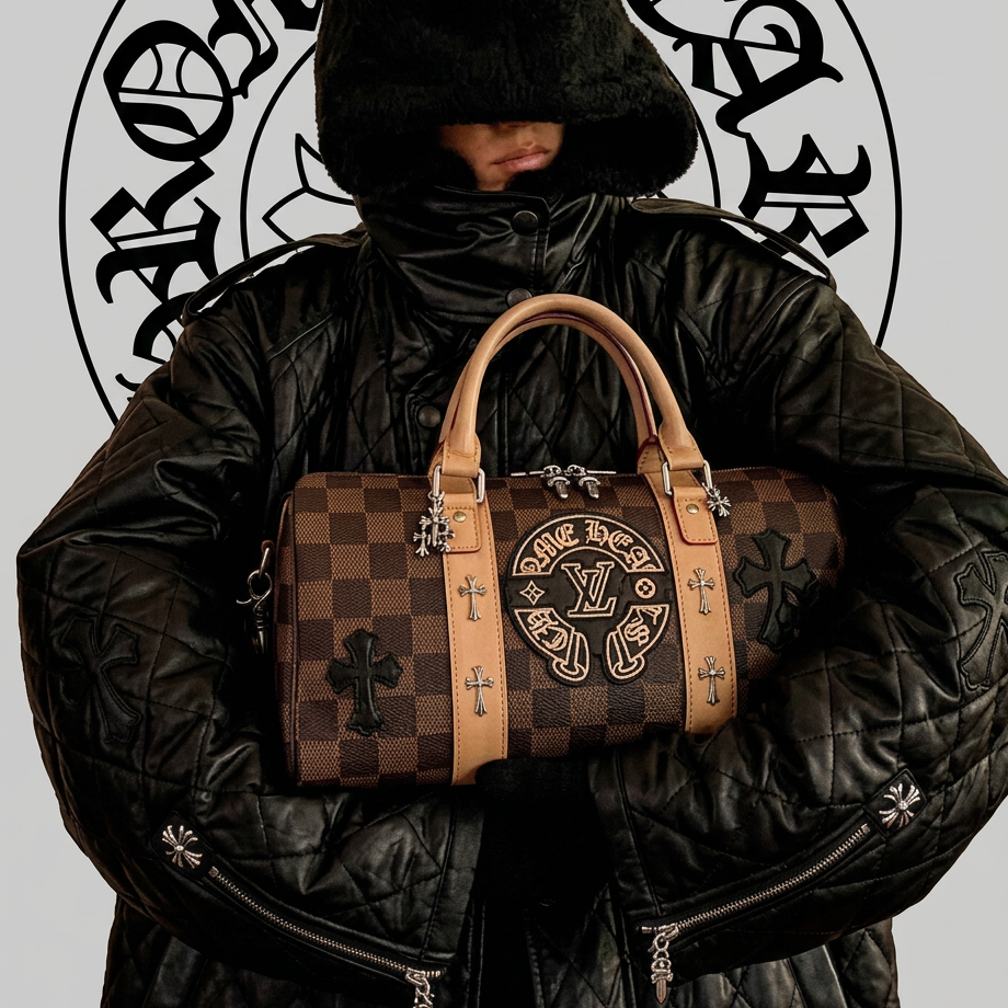 Louis Vuitton x Chrome Hearts Custom Keepall 50