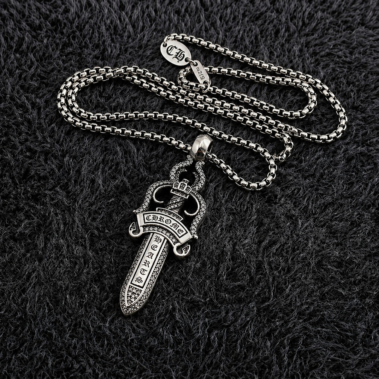 Chrome Hearts Dagger Pendant Necklace