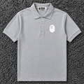 Bape Grey Ape Head Polo Shirt