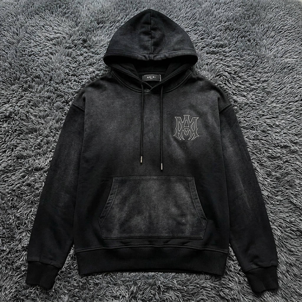 Amiri MA Core Logo Washed Pullover Hoodie