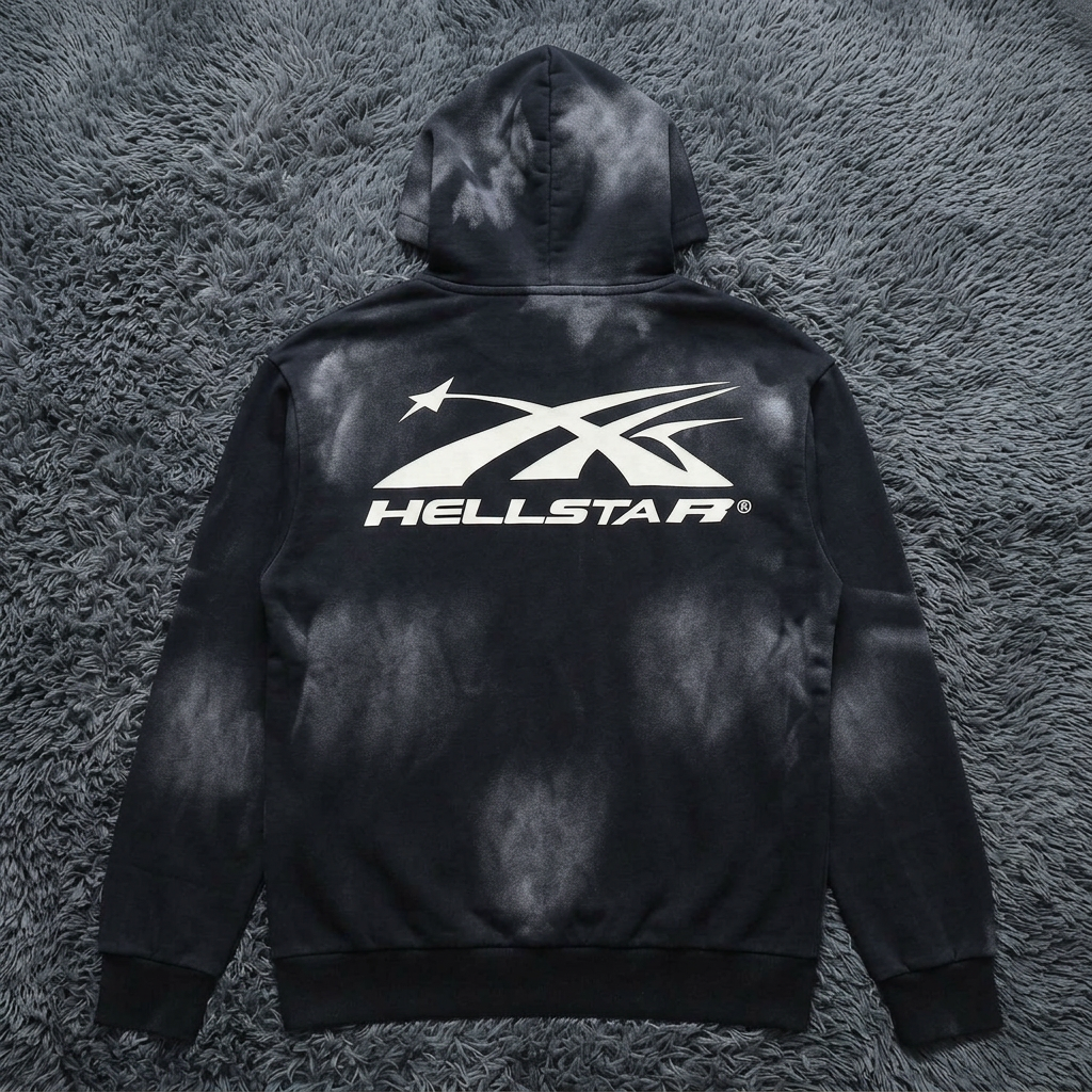 Hellstar Vintage Washed Flare Star Logo Hoodie