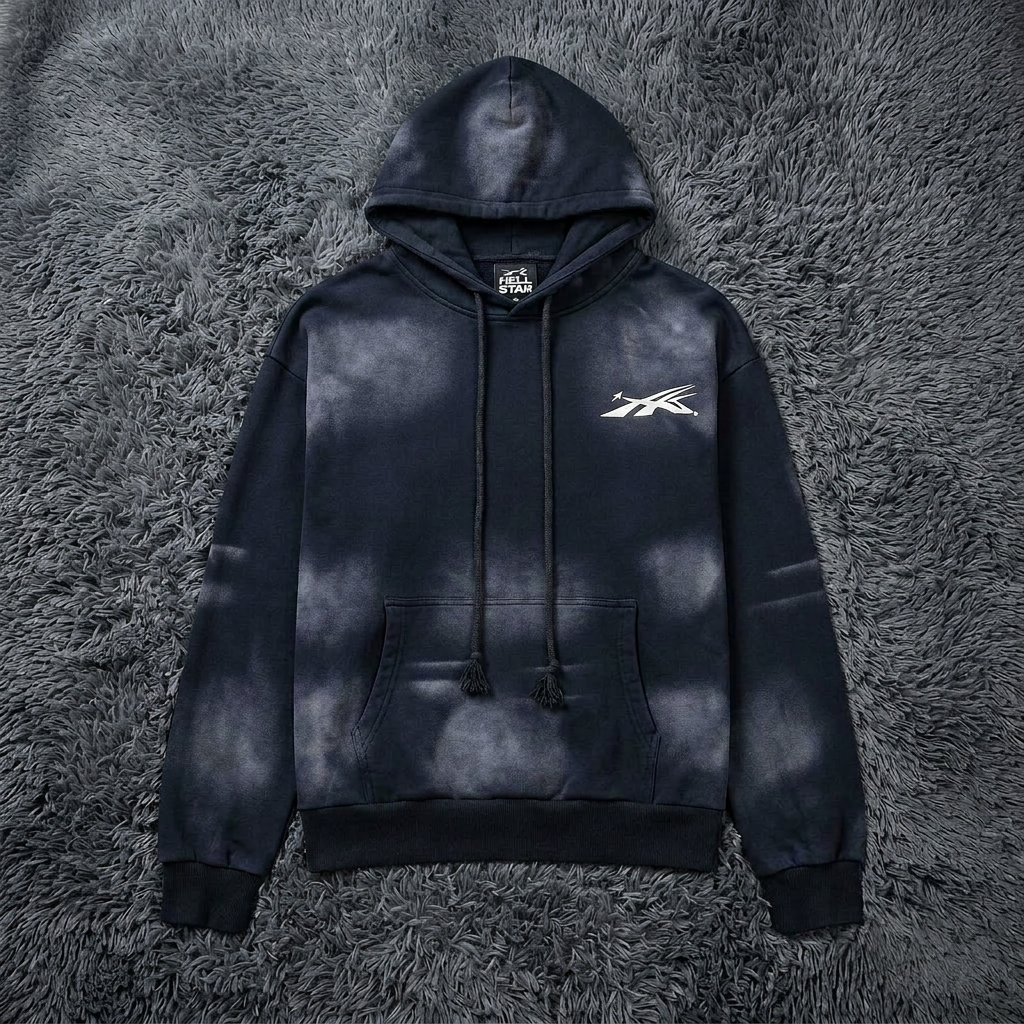 Hellstar Vintage Washed Flare Star Logo Hoodie